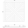 Mexen Linea 05 акустичен стенен панел 60 x 60 см (4 бр.), филц 9 мм, технически