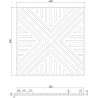 Mexen Linea 06 акустичен стенен панел 60 x 60 см (4 бр.), филц 9 мм, технически
