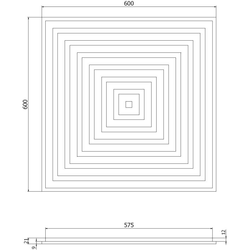 Mexen Linea 13 акустичен стенен панел 60 x 60 см (4 бр.), филц 9 мм, технически