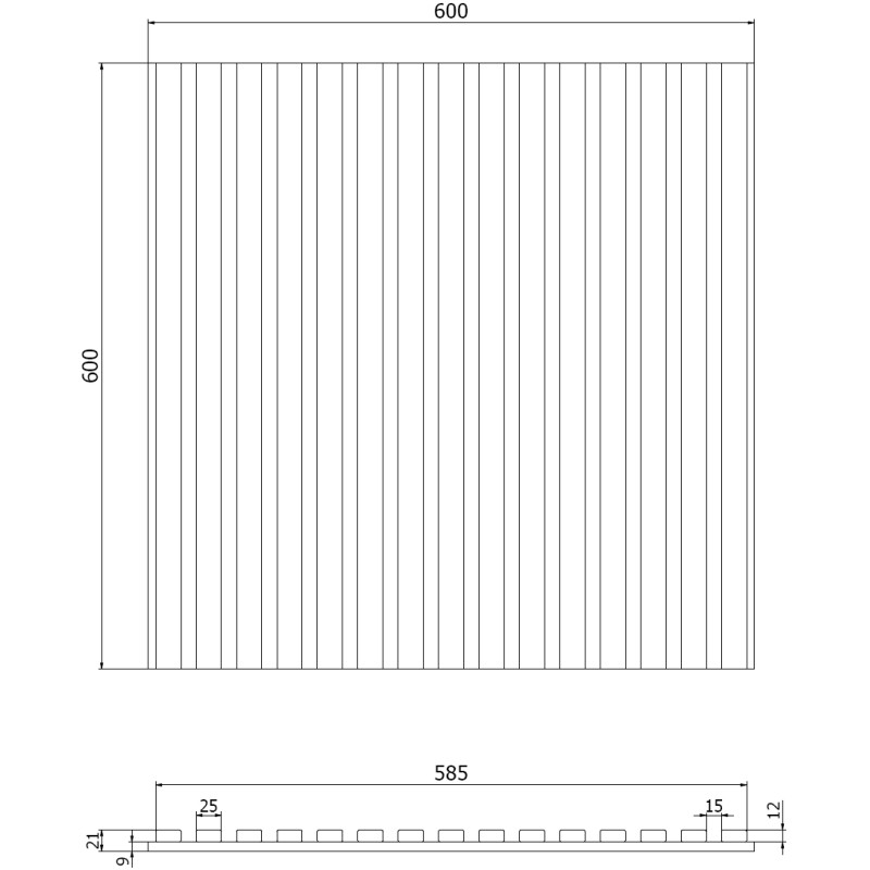 Mexen Linea 15 акустичен стенен панел 60 x 60 см (4бр.), филц 9 мм, технически