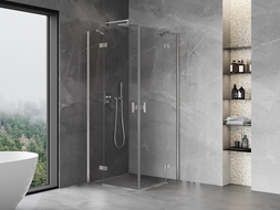Mexen Mist-H Duo сгъваема душ кабина 70 x 70 см, прозрачна, хром - 8A5-070L-070P-01-00