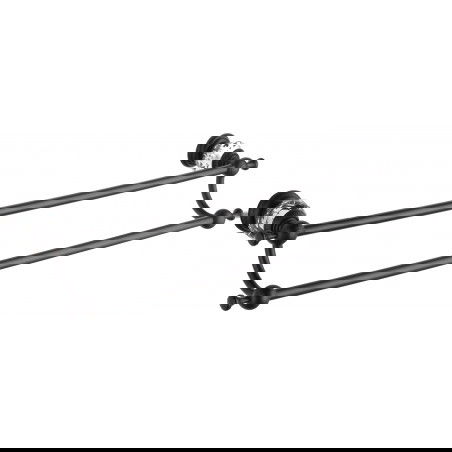 Mexen Estela двойна закачалка за кърпи, черна - 7011525-70