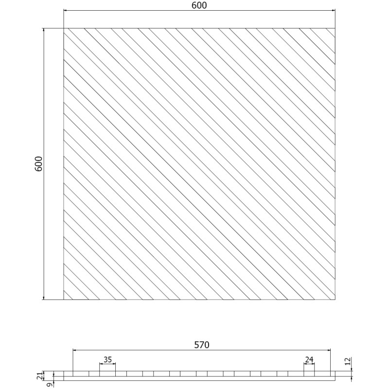 Mexen Linea 39 акустичен стенен панел 60 x 60 см (4 броя), филц 9 мм, технически