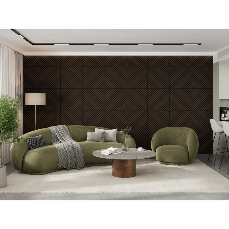 Mexen Lam-B стенно ламелно покритие 275 x 30 cm, HDF плоча 4 mm, технически фурнир, Пясъчен дъб - S100-275307-3015-001