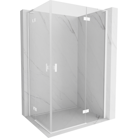 Mexen Mist-H L Дуо душ кабина с панти врата дясна 70 x 100 см, прозрачна, бяла