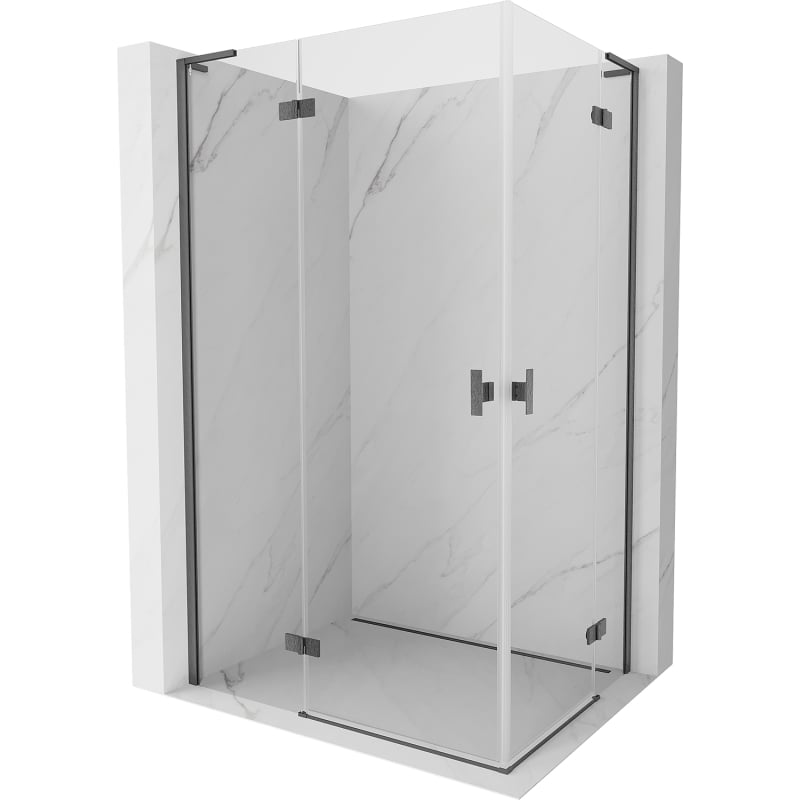 Mexen Mist-H L Двойна душ кабина с ляво отваряне 105 x 70 см, прозрачна, четка