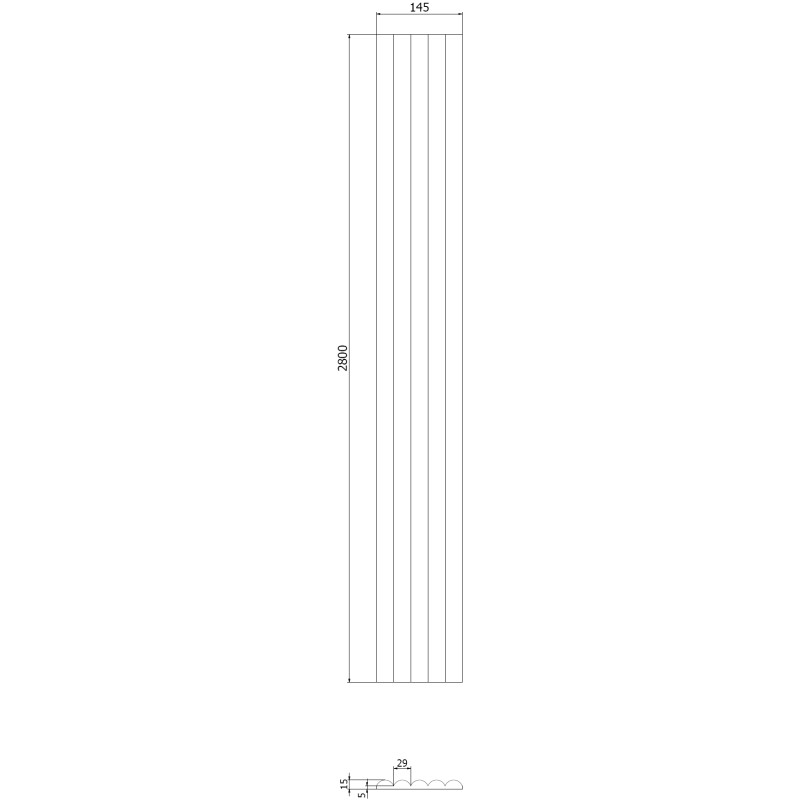 Mexen Strio 02 стенни ламели с улеи 280 x 14,5 cm (2 бр.), салвия - S120-280-02-310