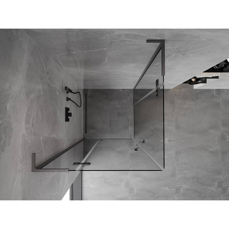 Mexen Mist-H L Двукабинен душ корпус 80 x 80 см, прозрачен, метален - 8A5L-080L-080P-95-00