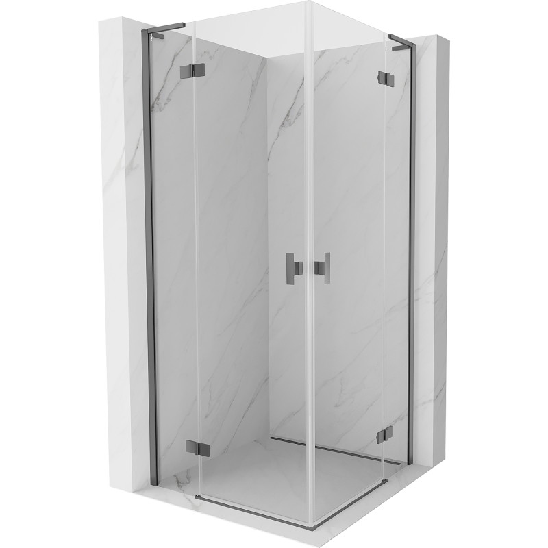 Mexen Mist-H L Двукабинен душ корпус 80 x 80 см, прозрачен, метален - 8A5L-080L-080P-95-00