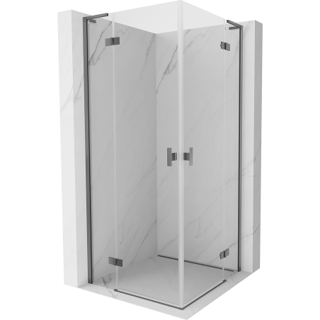 Mexen Mist-H L Двукабинен душ корпус 80 x 80 см, прозрачен, метален - 8A5L-080L-080P-95-00