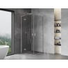 Mexen Mist-H L Duo кабина за душ с въртяща врата 75 x 75 см, прозрачна, четка никел