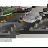 Мивка от гранит Mexen Mario с 2 камери с кухненски смесител Duero, сива - 6504-71-671600-50
