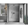 Mexen Mist-H душ врата с отваряне надясно 140 см, прозрачни, четкано оръжейно