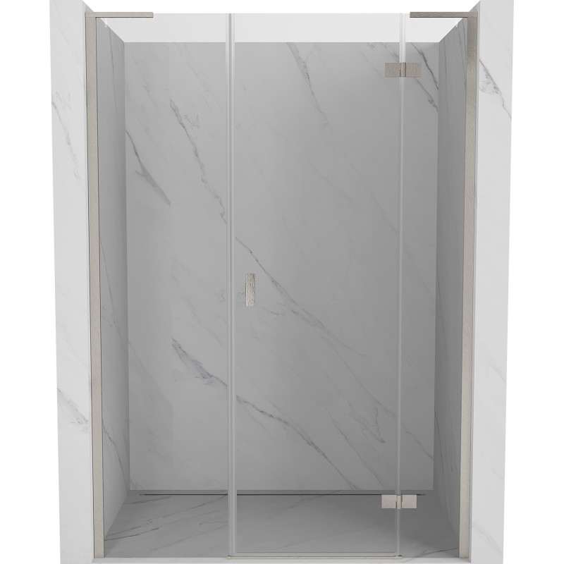 Mexen Mist-H L плъзгащи се врати за душ десни 125 см, прозрачен, матиран никел