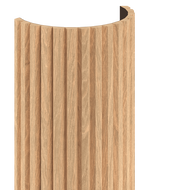 Mexen Ovalo 02 еластични рифловани стенни ламели 280 x 36 см, технически фурнир,