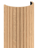 Mexen Ovalo 03 еластични стенни ламели с релеф 280 x 36 см, технически фурнир,