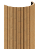 Mexen Ovalo 03 гъвкави стенни ламели с канали 280 x 36 см, технически фурнир,