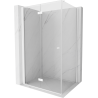Mexen Mist-F сгъваема душ кабина лява 85 x 80 см, прозрачна, бяла - 8A6T-085-080-20-00-L