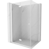 Mexen Mist-F сгъваема душ кабина лява 75 x 85 см, прозрачна, бяла - 8A6T-075-085-20-00-L