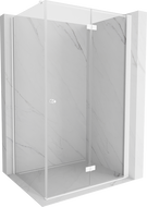 Mexen Mist-F разгъваема душ кабина, дясна, 85 x 70 см, прозрачна, бяла