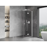 Mexen Mist-F сгъваем душ кабина, дясна 95 x 95 см, прозрачна, бяла - 8A6T-095-095-20-00-P
