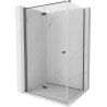 Mexen Mist-F сгъваема лява душ кабина 95 x 90 см, прозрачна, четково сиво