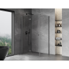 Mexen Mist-F сгъваема душ кабина лява 115 x 120 cm, прозрачна, четкаван сив