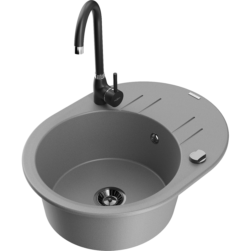 Mexen Kevin гранитна кухненска мивка с 1 отделение с отцедник и кухненски