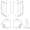 Mexen Mist-F сгъваем ляв душ кабина 70 x 95 см, прозрачен, метално сиво