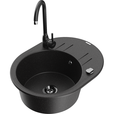 Mexen Kevin гранитна мивка с 1 отделение с отцедник и кухненски смесител