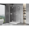 Mexen Mist-F Душ кабина Duo сгъваема лява 90 x 80 см, прозрачна, бяла - 8A6-090L-080P-20-00