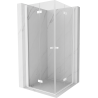 Mexen Mist-F Сгъваема душ кабина Duo 105 x 105 см, прозрачна, бяла - 8A6-105L-105P-20-00