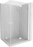 Mexen Mist-F Двойна душ кабина сгъваема дясна 115 x 120 см, прозрачна, бяла