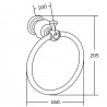 Mexen Estela закачалка за кърпи, златна - 7011532-50