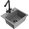 Mexen Milo гранитна мивка с 1 камера с кухненски смесител Duero, сив