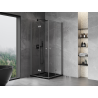 Mexen Mist-F Двойна сгъваема душ кабина 75 x 75 см, прозрачна, пистолетен метал