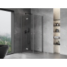 Mexen Mist-F Двойна сгъваема душ кабина 75 x 75 см, прозрачна, пистолетен метал