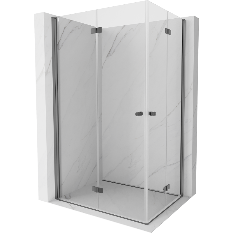 Mexen Mist-F Duo сгъваема душ кабина лява 105 x 80 см, прозрачна, оръжейна