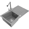 Mexen Cesar гранитна кухненска мивка с едно корито и отцедник и кухненски