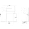 Mexen Elba смесител за мивка, бял - 74100-20