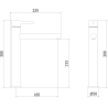 Mexen Elba висок, черен смесител за мивка - 74110-70