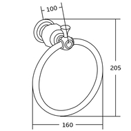 Mexen Estela закачалка за кърпа, розово злато - 7011532-60