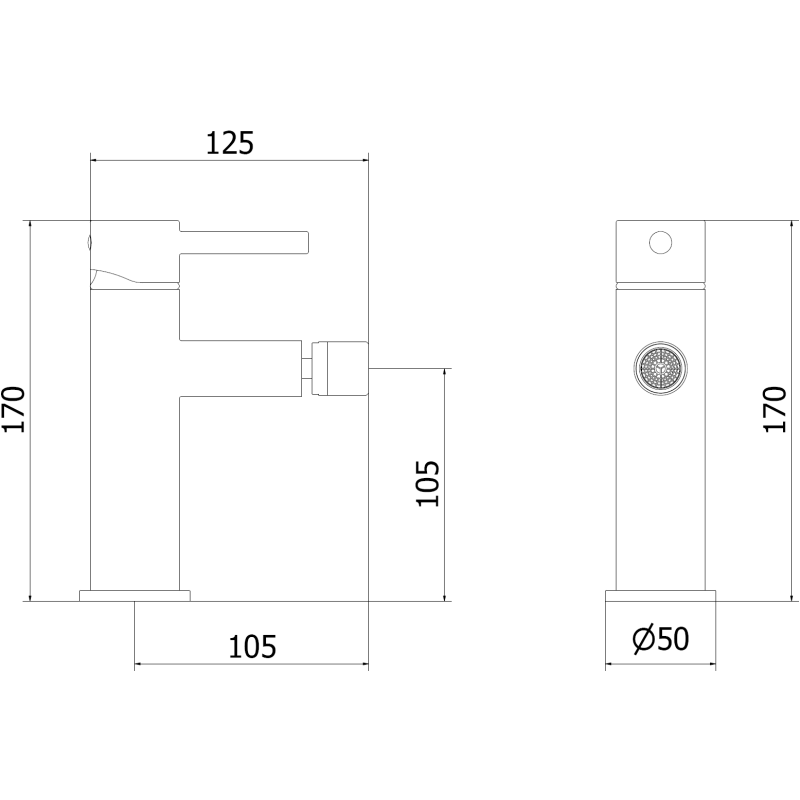 Mexen Elba бидетен смесител в бяло - 74120-20