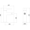Mexen Elba златен смесител за биде - 74120-50
