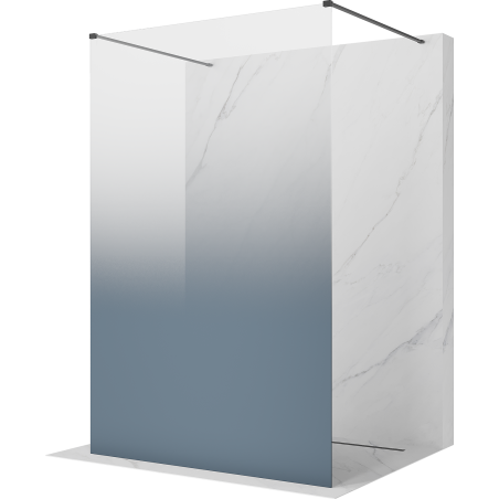 Mexen Kioto Самостоятелна душ кабина 120 x 200 см, син омбре 8 мм, четкано сиво