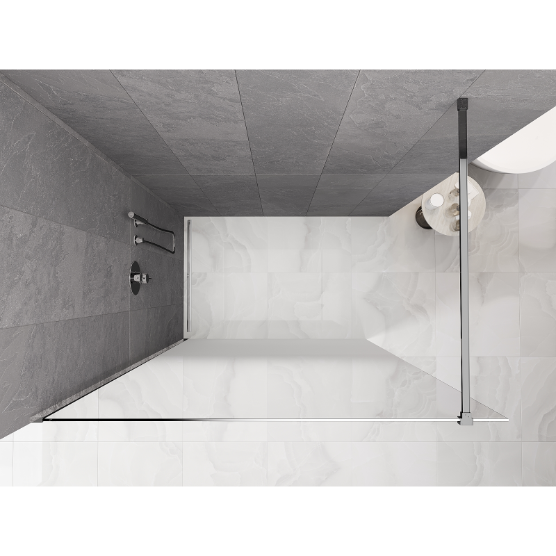 Mexen Kioto душ параван Walk-in 70 x 200 см, бял омбре 8 мм, хром - 800-070-101-01-86
