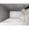 Mexen Kioto душ стена Walk-in 100 x 200 cm, бяла омбре 8 mm, златна - 800-100-101-50-86