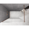 Mexen Kioto душ кабина Walk-in 150 x 200 см, бяла омбре 8 мм, четкана мед - 800-150-101-65-86
