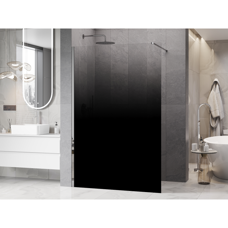 Mexen Kioto преграда за душ Walk-in 120 x 200 cm, черно омбре 8 мм, хром - 800-120-101-01-76