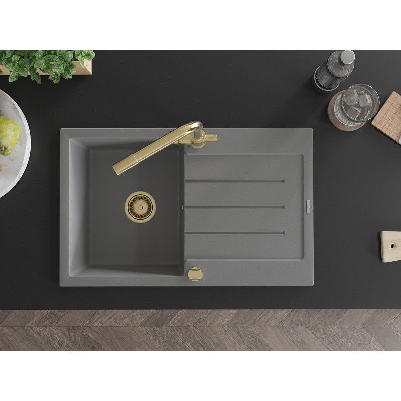 Mexen Bruno гранитна кухненска мивка с 1 корито с отцедник и кухненски